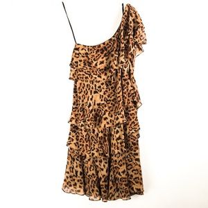 Rachel Zoe 100% silk animal printed dress.